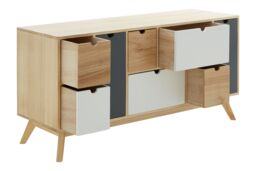 Orsina Compact Design Six Drawer Chest, Modern Design Chest Of Drawers For Livingroom, Minimalist Storage Chest - thumbnail 4