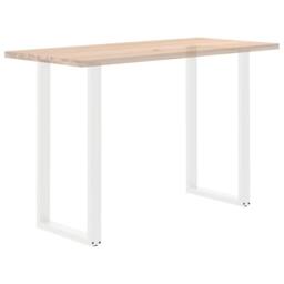 Berkfield Home Coffee Table Legs U-Shaped 2 pcs White 60x(110-111) cm Steel - thumbnail 8