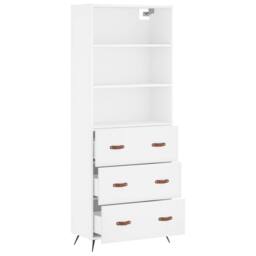 Berkfield Home Highboard White 69.5x34x180 cm Engineered Wood - thumbnail 4