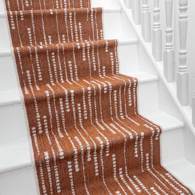 runrug Stair Runner Carpet - Reversible & Durable, 2mm - 'Aperol Spritz' in Terracotta - Size: 70 cm x 540 cm - image 1
