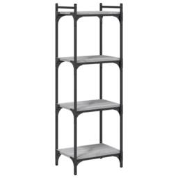 Berkfield Home Decorative Bookcase 4-Tier Grey Sonoma 40x30x120 cm Engineered Wood - Size: 40 x 30 x 120 cm - thumbnail 3