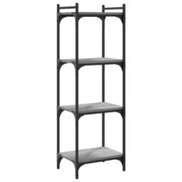 Berkfield Home Decorative Bookcase 4-Tier Grey Sonoma 40x30x120 cm Engineered Wood - Size: 40 x 30 x 120 cm - thumbnail 6