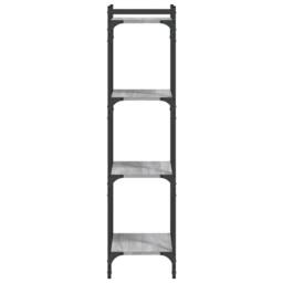 Berkfield Home Decorative Bookcase 4-Tier Grey Sonoma 40x30x120 cm Engineered Wood - Size: 40 x 30 x 120 cm - thumbnail 5