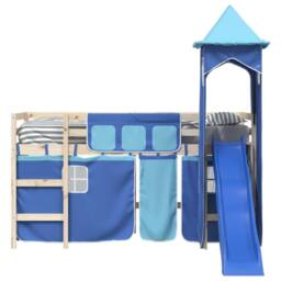 Berkfield Home Curtains for Loft Bed with Tower Blue Polyester - thumbnail 5