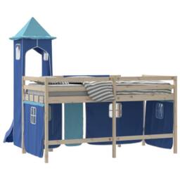 Berkfield Home Curtains for Loft Bed with Tower Blue Polyester - thumbnail 7