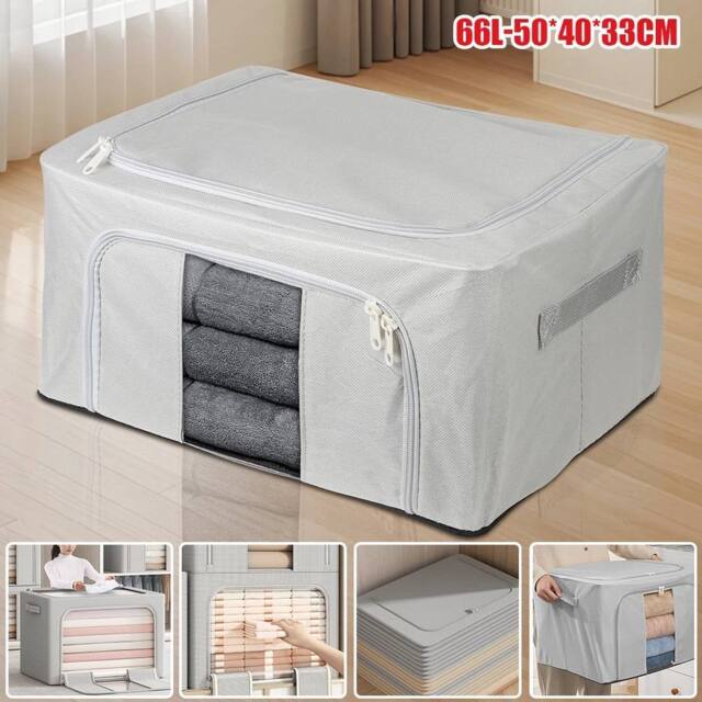 Kelvenix 2PCS Collapsible Storage Bin in Grey - image 1