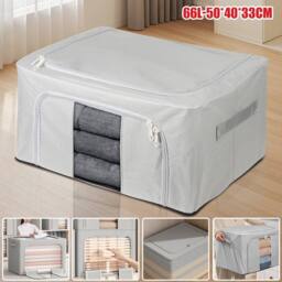 Kelvenix 2PCS Collapsible Storage Bin in Grey - thumbnail 1