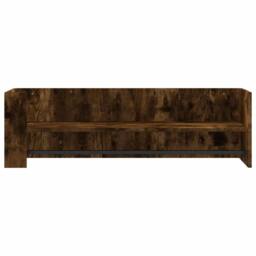 Berkfield Home Wall Shelf Smoked Oak 100x35x30.5 cm Engineered Wood in Brown - thumbnail 4