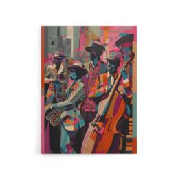 "Artery8 Abstract New Orleans Jazz Musicians Canvas Wall Art Print - Size: W18"" x H24""" - thumbnail 1
