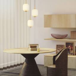 Netlighting Ewald Cluster Pendant Brass Coloured Opal Glass Shade 3x LED 3000K in Yellow - thumbnail 4