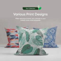 Gardenwize Pack of 2 Outdoor Gold Palm Scatter Cushions in Black - thumbnail 7