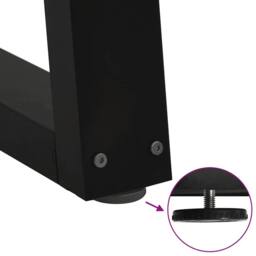 Berkfield Home Dining Table Legs V-Shape 2 pcs Black 90x(72-73.3) cm Steel - thumbnail 9