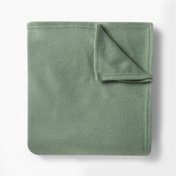 OHS Large Teddy Fleece Throw Blanket in Pale Green - Size: 150 cm × 200 cm - thumbnail 2
