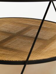Orsina Elegant Coffee Table With Hairpin Legs, Functional Coffee Table With Storage, Sleek Metal Top Coffee Table in Natural - thumbnail 6