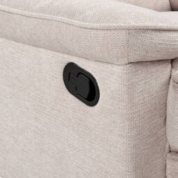 Wyld and Coco Beige Fabric Armchair with Adjustable Footrest Polyester Upholstery - thumbnail 8