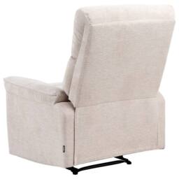 Wyld and Coco Beige Fabric Armchair with Adjustable Footrest Polyester Upholstery - thumbnail 6