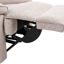 Wyld and Coco Beige Fabric Armchair with Adjustable Footrest Polyester Upholstery - thumbnail 9