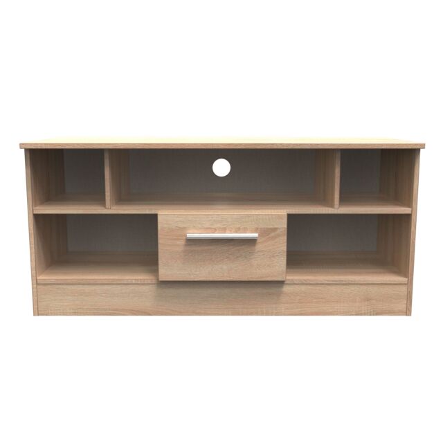 Ready Assembled 2 U Trent 1 Drawer TV & Media Unit (Ready Assembled) in Light Oak - image 1