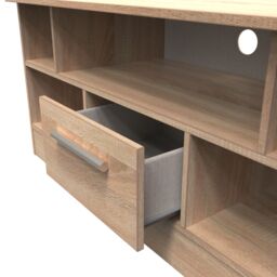 Ready Assembled 2 U Trent 1 Drawer TV & Media Unit (Ready Assembled) in Light Oak - thumbnail 5