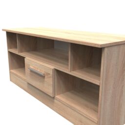Ready Assembled 2 U Trent 1 Drawer TV & Media Unit (Ready Assembled) in Light Oak - thumbnail 4