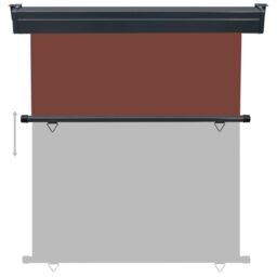 Berkfield Home Balcony Side Awning 160x250 cm Brown - thumbnail 5