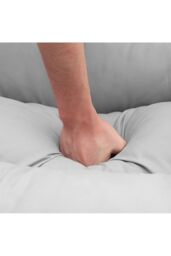 Living and Home 5-Zone Pseudo-Suede Fabric Seat Cushion with Double-Sided Straps, Non-Slip Back & Detachable Machine-Washable Cover in Grey - thumbnail 7