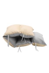 Living and Home 5-Zone Pseudo-Suede Fabric Seat Cushion with Double-Sided Straps, Non-Slip Back & Detachable Machine-Washable Cover in Grey - thumbnail 5