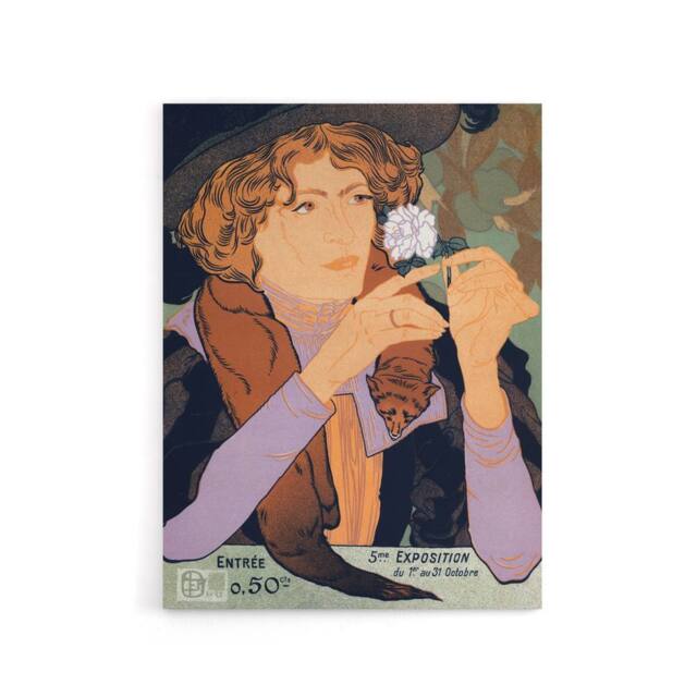 "Artery8 Salon des Cent Vintage Advert Canvas Wall Art Print Georges Feure - Size: W18"" x H24""" - image 1