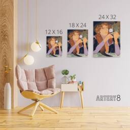 "Artery8 Salon des Cent Vintage Advert Canvas Wall Art Print Georges Feure - Size: W18"" x H24""" - thumbnail 4