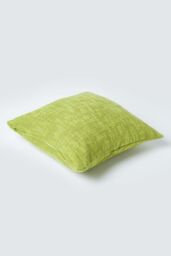 Homescapes Nirvana Cotton Cushion Cover in Green - Size: 60 cm x 60 cm - thumbnail 3