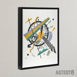 "Artery8 Small Worlds IV Abstract Painting Kandinsky Framed Canvas Wall Art in White - Size: W12"" x H16""" - thumbnail 2