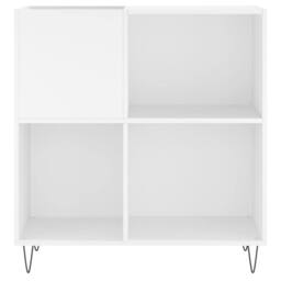 Berkfield Home Record Cabinet White 84.5x38x89 cm Engineered Wood - thumbnail 4