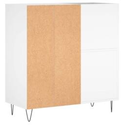 Berkfield Home Record Cabinet White 84.5x38x89 cm Engineered Wood - thumbnail 6