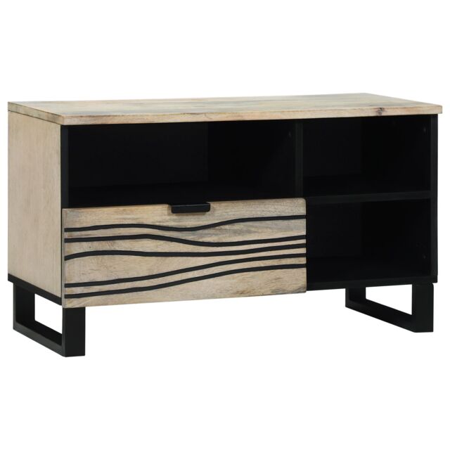 Berkfield Home Media Storage Cabinets & Racks with Drawer with Shelf with Storage White & Black - image 1