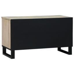 Berkfield Home Media Storage Cabinets & Racks with Drawer with Shelf with Storage White & Black - thumbnail 5