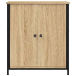 Berkfield Home Sideboard Sonoma Oak 70x30x80 cm Engineered Wood in Light Tan - Size: 70 x 30 x 80 cm - thumbnail 6