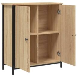 Berkfield Home Sideboard Sonoma Oak 70x30x80 cm Engineered Wood in Light Tan - Size: 70 x 30 x 80 cm - thumbnail 5