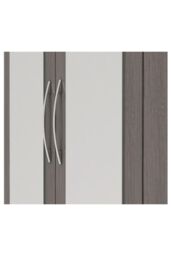 Seconique Nevada 3 Door 2 Drawer Mirrored Wardrobe in Black - thumbnail 5