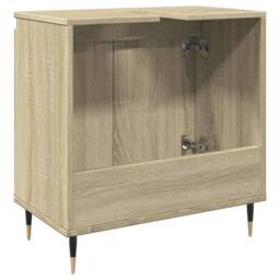 Berkfield Home Durable Bathroom Cabinet Sonoma Oak 58x33x60 cm Engineered Wood in Light Tan - Size: 58 x 33 x 60 cm - thumbnail 6