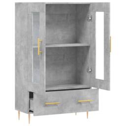 Berkfield Home Highboard Concrete Grey 69.5x31x115 cm Engineered Wood - thumbnail 5