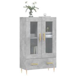 Berkfield Home Highboard Concrete Grey 69.5x31x115 cm Engineered Wood - thumbnail 3