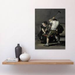 "Artery8 Forge Labour Men Anvil Francisco Goya Wall Art Poster Print in Grey - Size: W18"" x H24""" - thumbnail 4