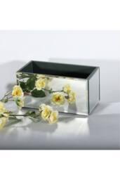 KDMD Mirror Rectangular Trough Planter 20cm L in Silver - thumbnail 1