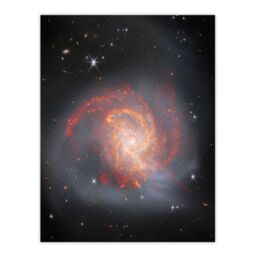 "Artery8 Wall Art Print NASA James Webb Space Telescope Clash of the Titans NGC 3256 Bedroom Decor Poster in Black - Size: W12"" x H16""" - thumbnail 1