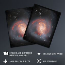 "Artery8 Wall Art Print NASA James Webb Space Telescope Clash of the Titans NGC 3256 Bedroom Decor Poster in Black - Size: W12"" x H16""" - thumbnail 2