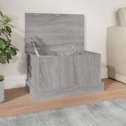 Berkfield Home Storage Box Grey Sonoma 50x30x28 cm Engineered Wood - Size: 50 x 30 x 28 cm - thumbnail 2