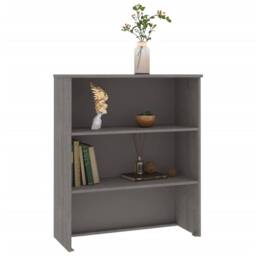 Berkfield Home Top for Highboard HAMAR Light Grey 85x35x100cm Solid Wood Pine - Size: 85 x 35 x 100 cm - thumbnail 5