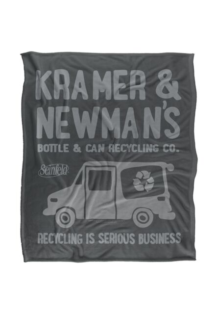 Warner Brothers Seinfeld 152x127cm The Bottle Silky Touch Super Soft Throw Blanket in White - Size: 152x127 cm - image 1
