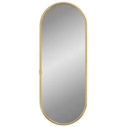 Berkfield Home Wall Mirror Gold 40x15 cm Oval - thumbnail 1