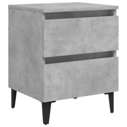 Berkfield Home Bed Cabinet Concrete Grey 40x35x50 cm Engineered Wood - Size: 40 x 35 x 50 cm - thumbnail 2